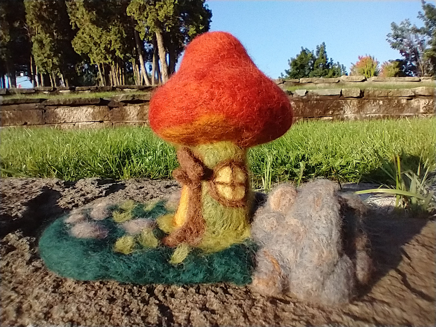 Butte Creek Woodland House Felted Sculpture