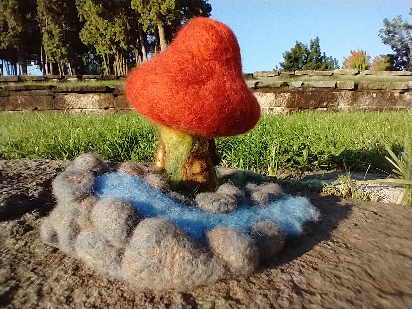 Butte Creek Woodland House Felted Sculpture
