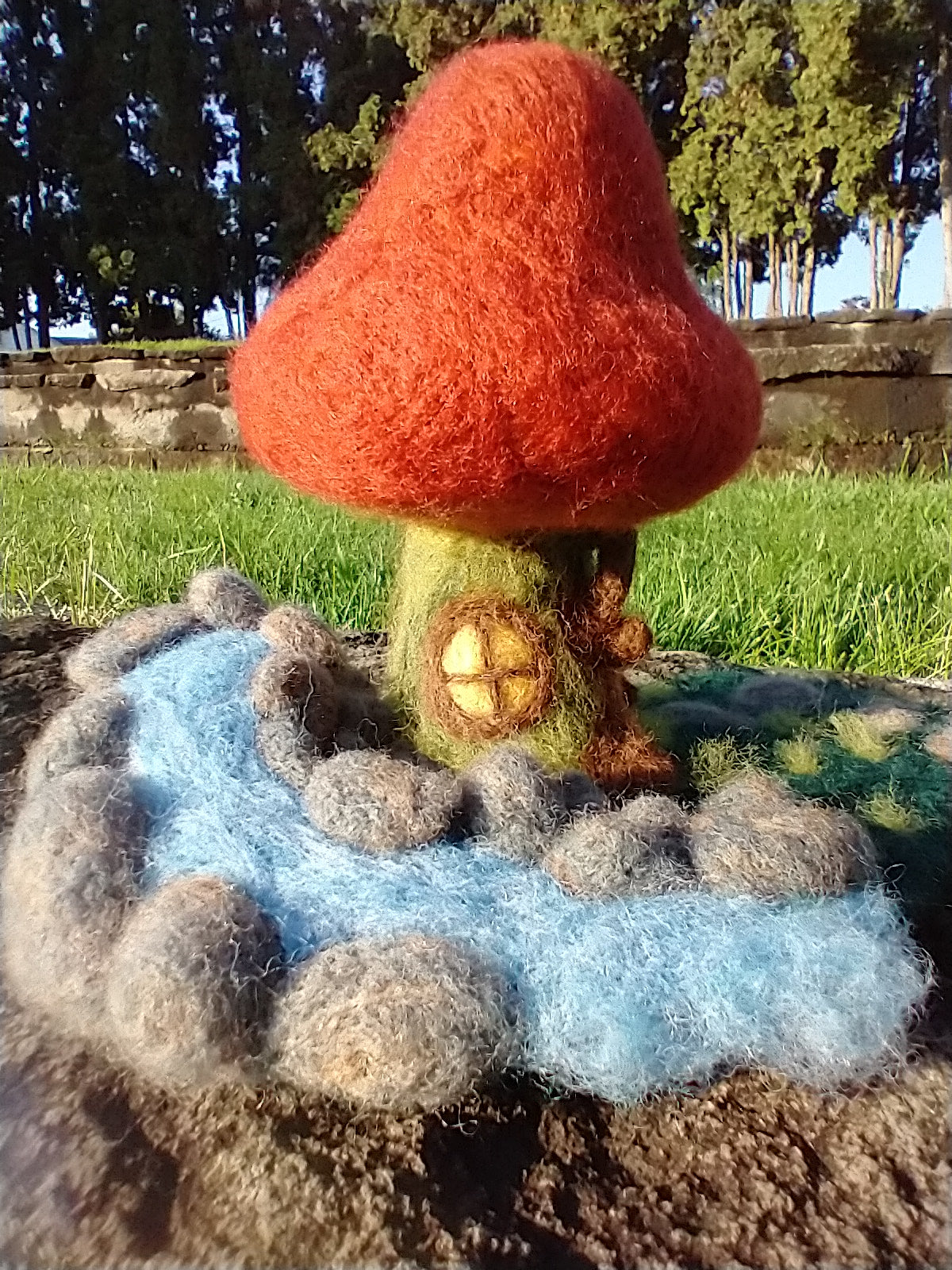 Butte Creek Woodland House Felted Sculpture