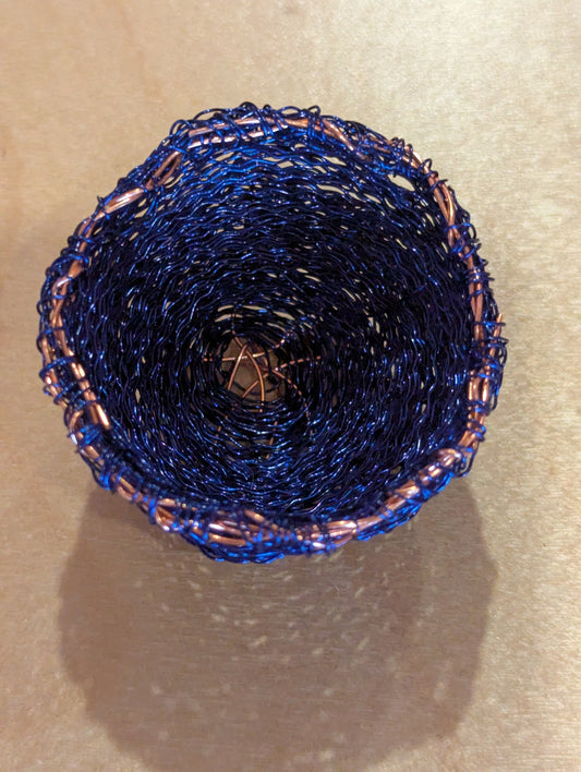 Sculpture: Nest, blue metal