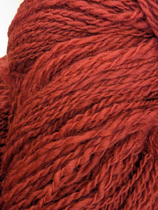 "Cherry" Hand spun 100% Merino, 500 yds, 6 oz