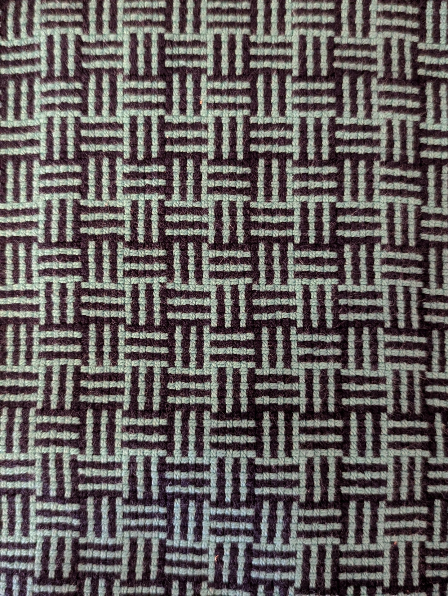 Dish Towel: Turquoise and Navy log cabin weave