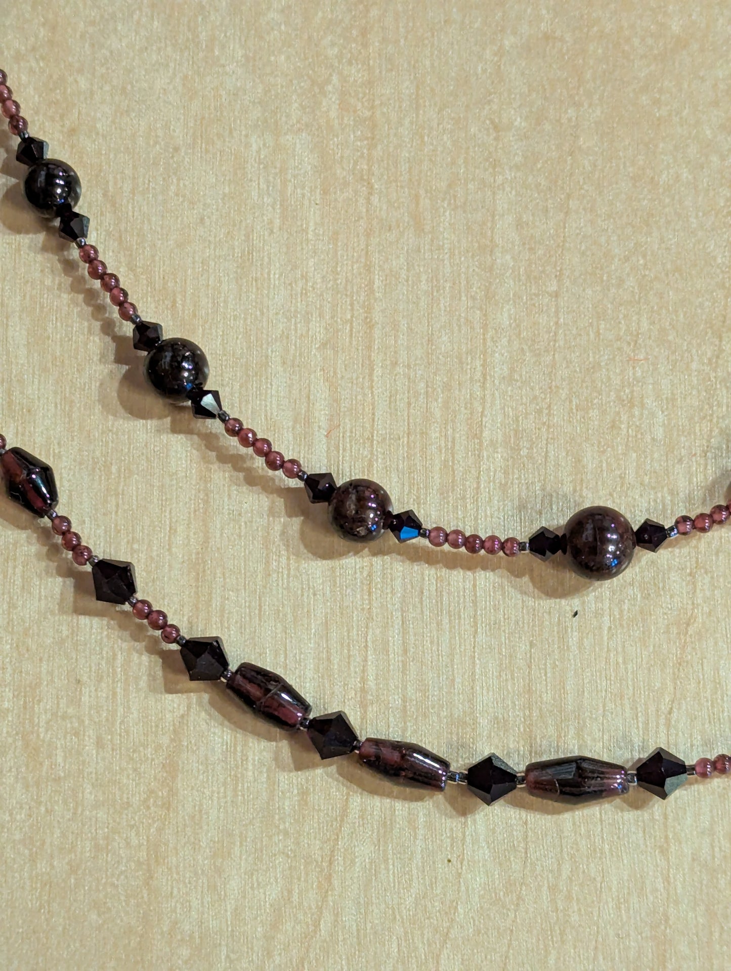 Necklace: 2 strand Garnet