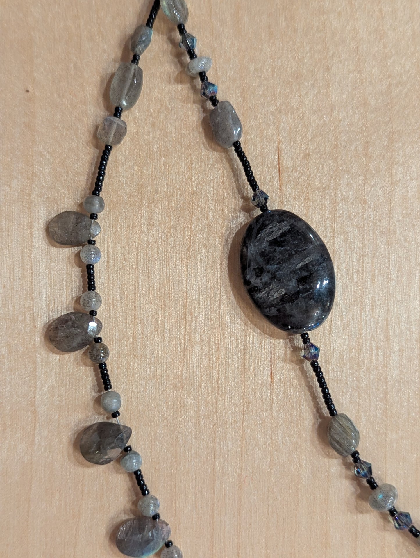 Necklace: Labradorite and Crystal set