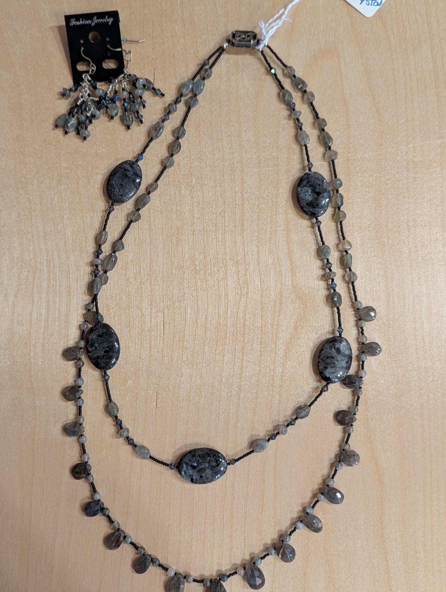 Necklace: Labradorite and Crystal set