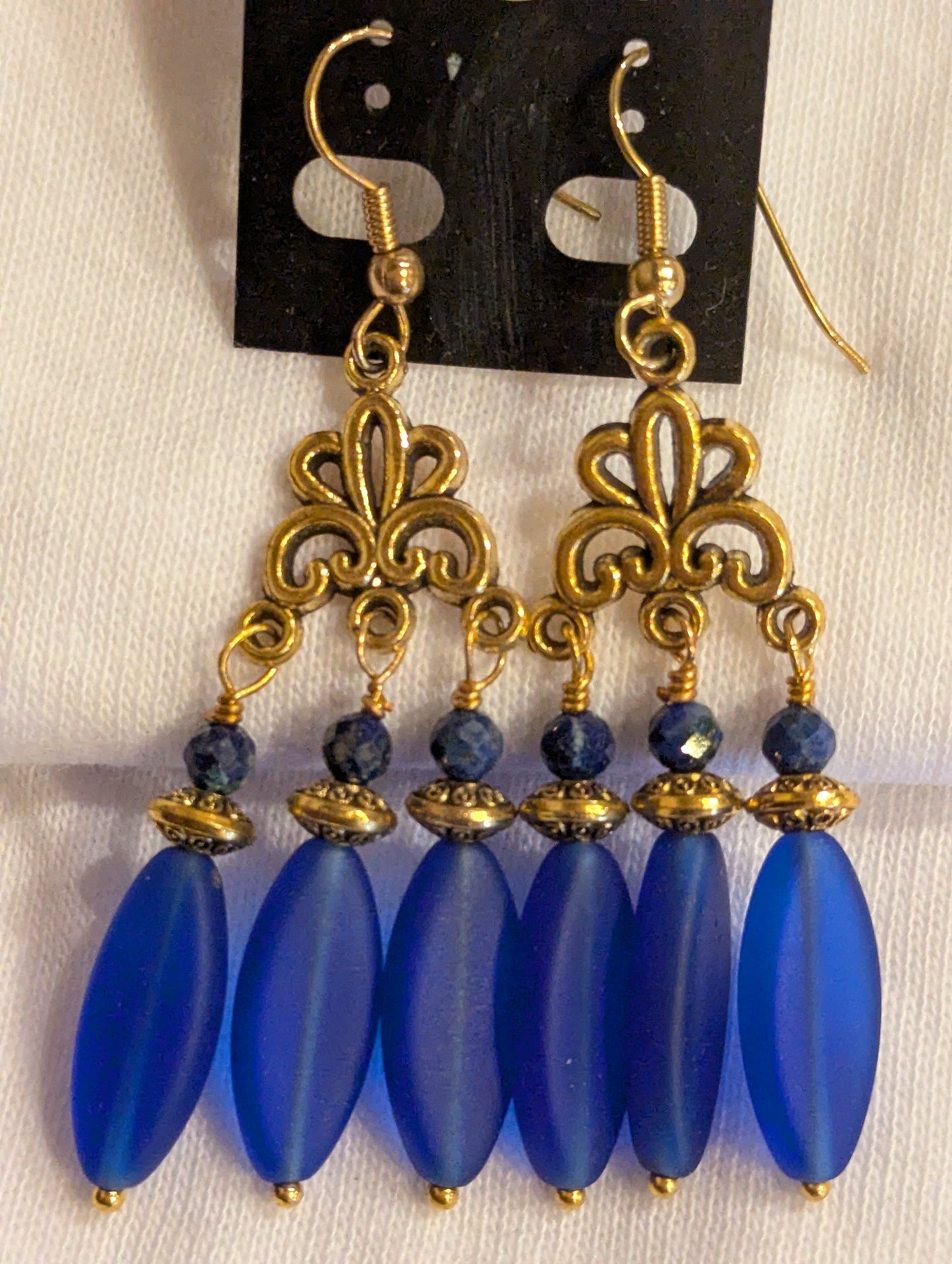 Earrings: Cobalt fantasy