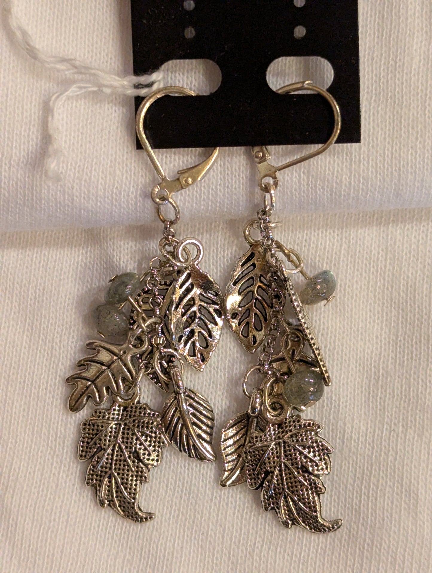 Earrings: frosty autumn woods
