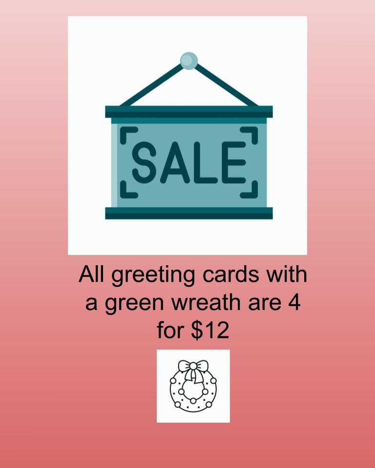 Greeting Card: Special Set of 4 Wreaths Discount