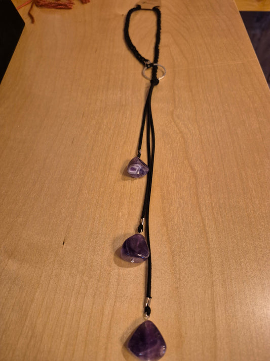 Necklace: Amethyst drops