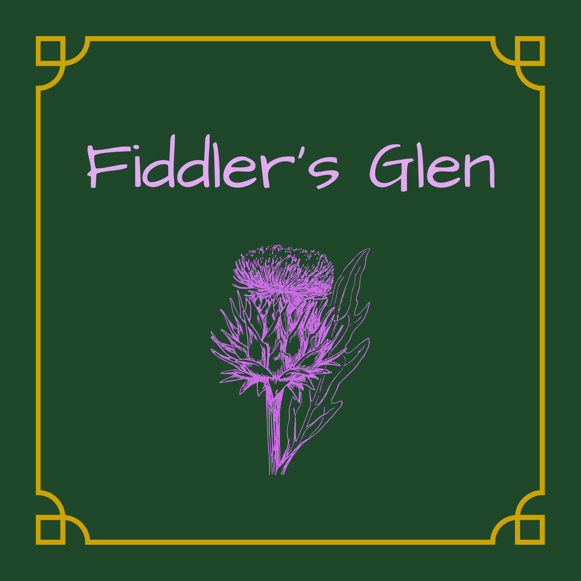 Digital gift certificate for Fiddler’s Glen art boutique in Weed, California, supporting local artists and craftsmen.
