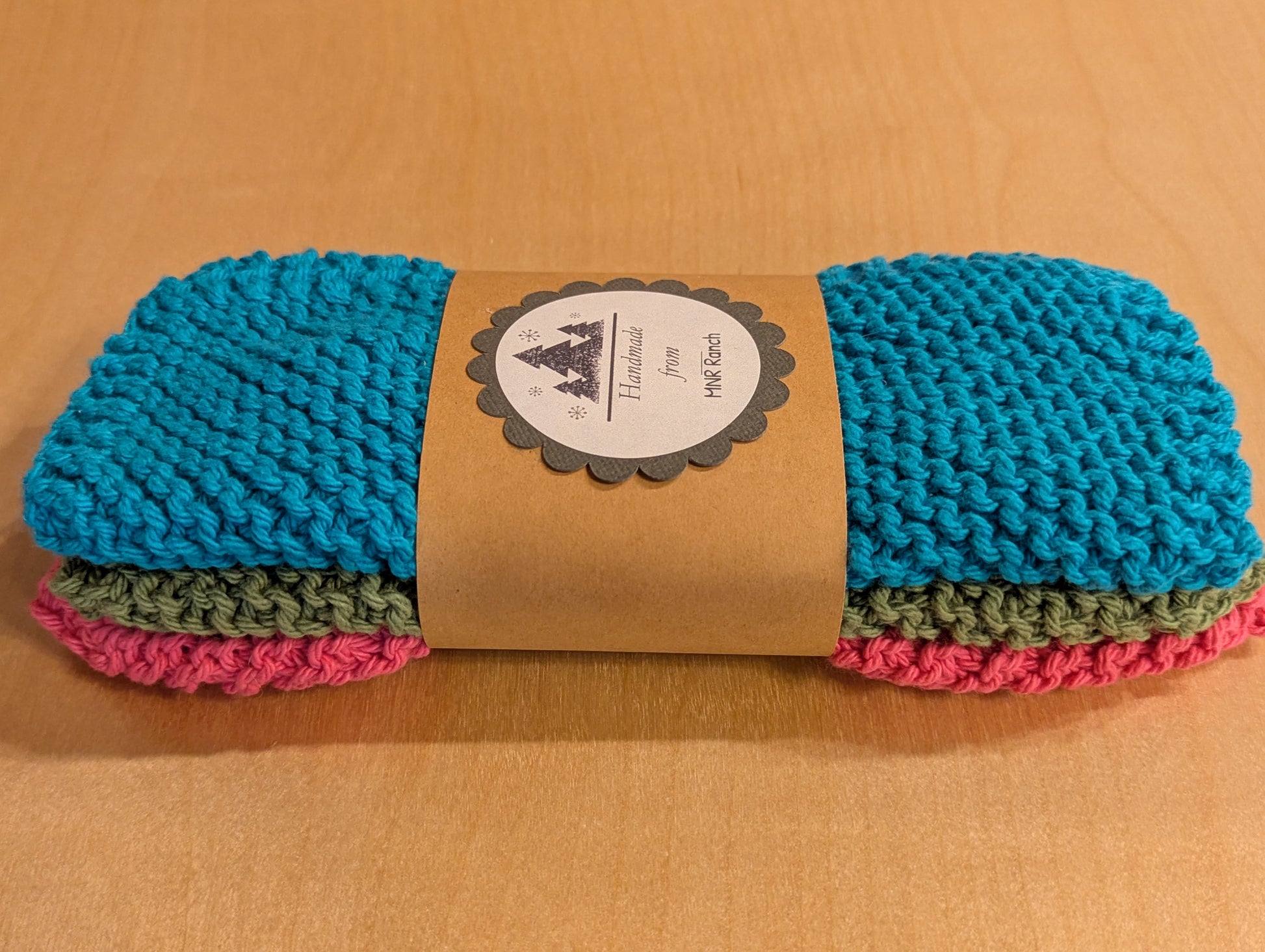 A set of 3 handmade towels made to be vibrant and pop