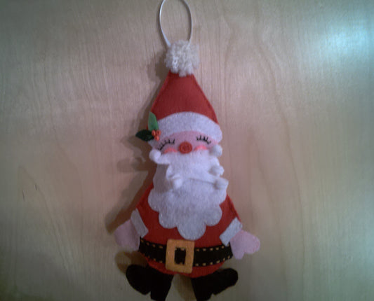 Handmade retro Santa ornament