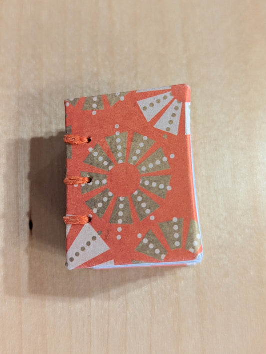 Hand bound journal. Retro floral print covers this mini journal - so cute!