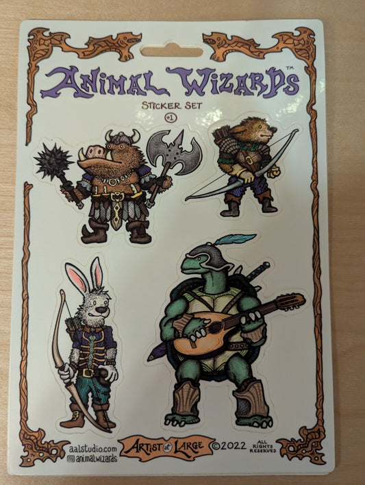 Sticker Sheet: Animal Wizards #1