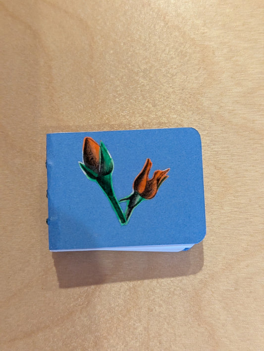 Journal: Mini book, blue rose