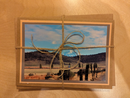 Card: set of 4 Mt Shasta scene