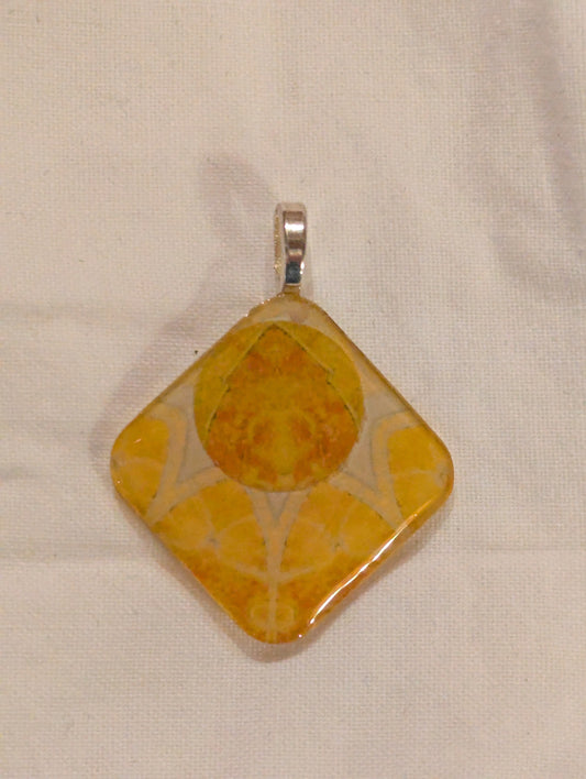 Pendant: Yellow Mandala Diamond RJ 017
