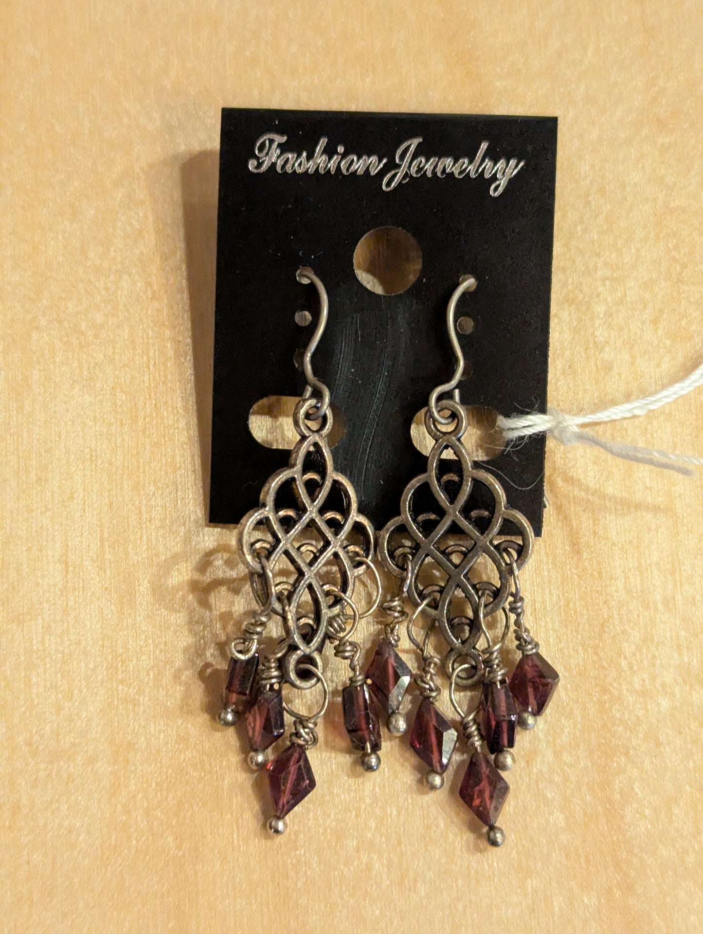 Earrings: woven