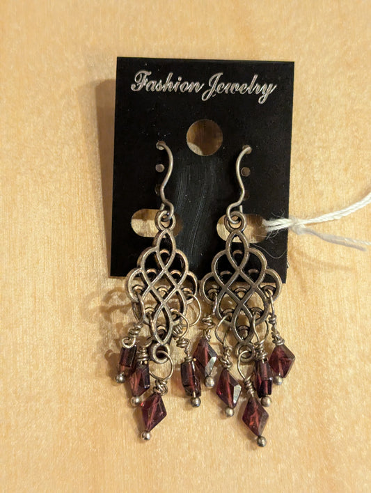 Earrings: woven