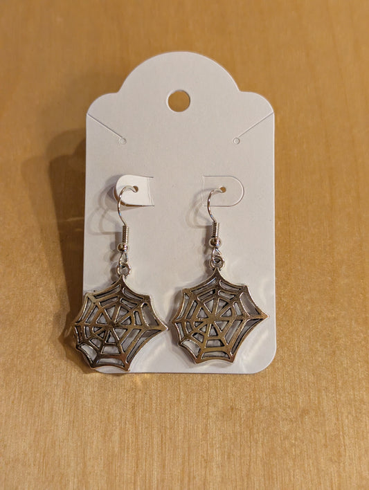 Earrings: Spider's Web