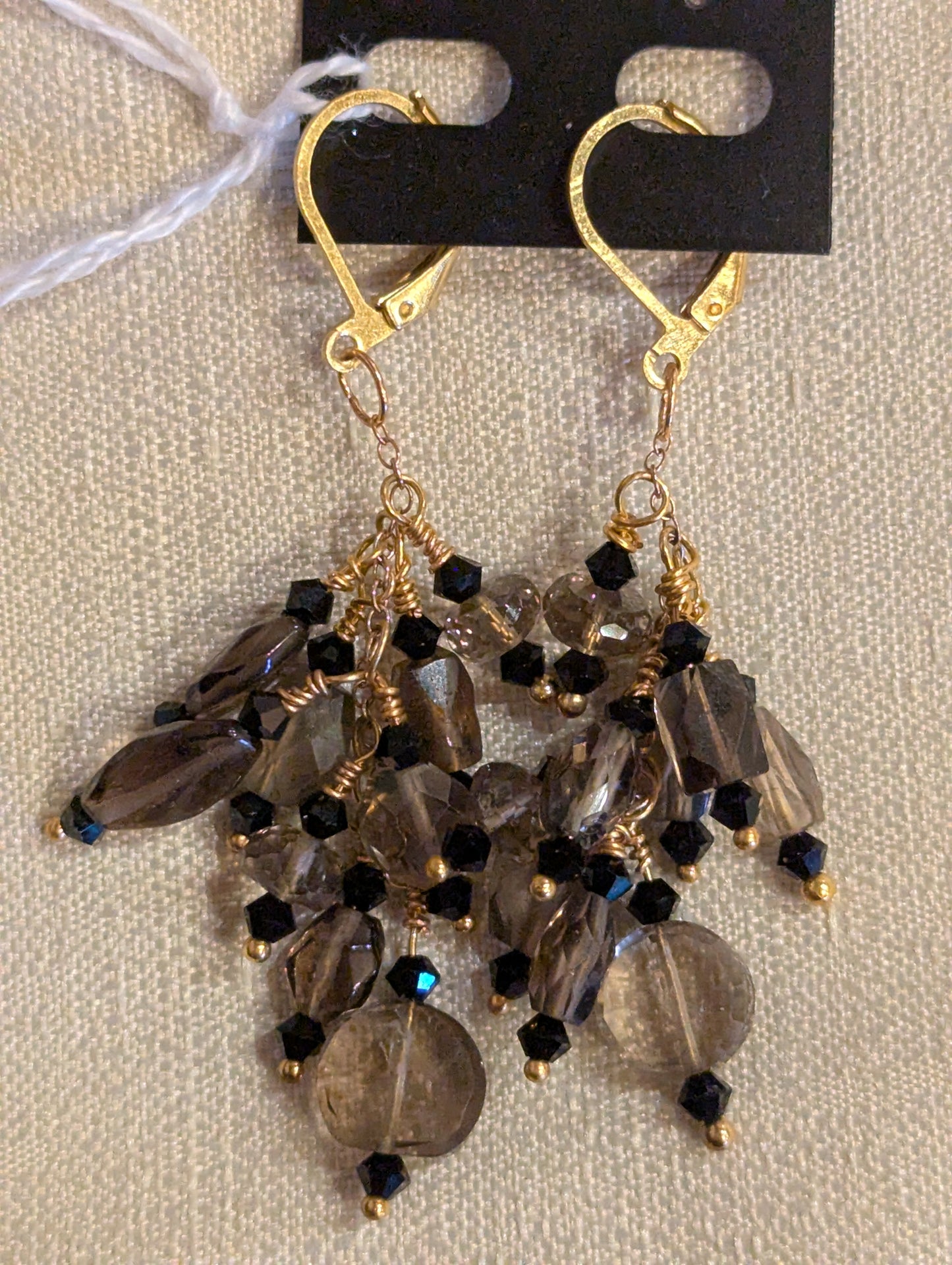 Earrings: Smokey Quartz Cascades