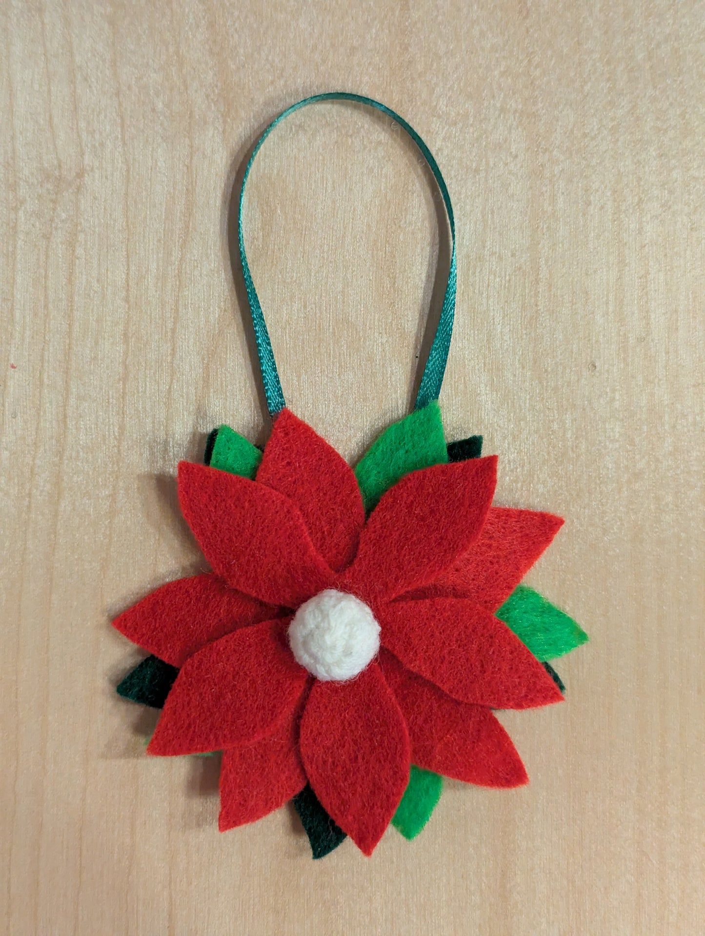 Ornament: Snowball Poinsettia
