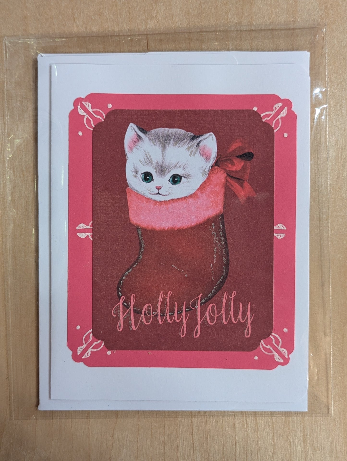 Greeting Card: Holly Jolly Kitten