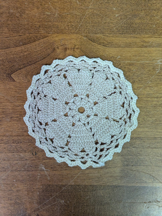 two tone crochet coaster